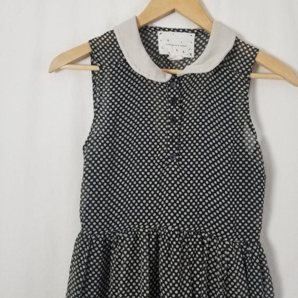 Anthro Coincidence & chance polka dot sleeveless open back dress size XS (159) - Picture 3 of 7